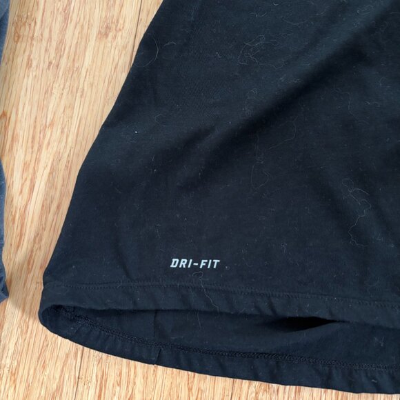 Nike Dri Fit Running Pullover Sz Large Black Hooded Women’s Long Sleeve Pocket - Picture 8 of 9